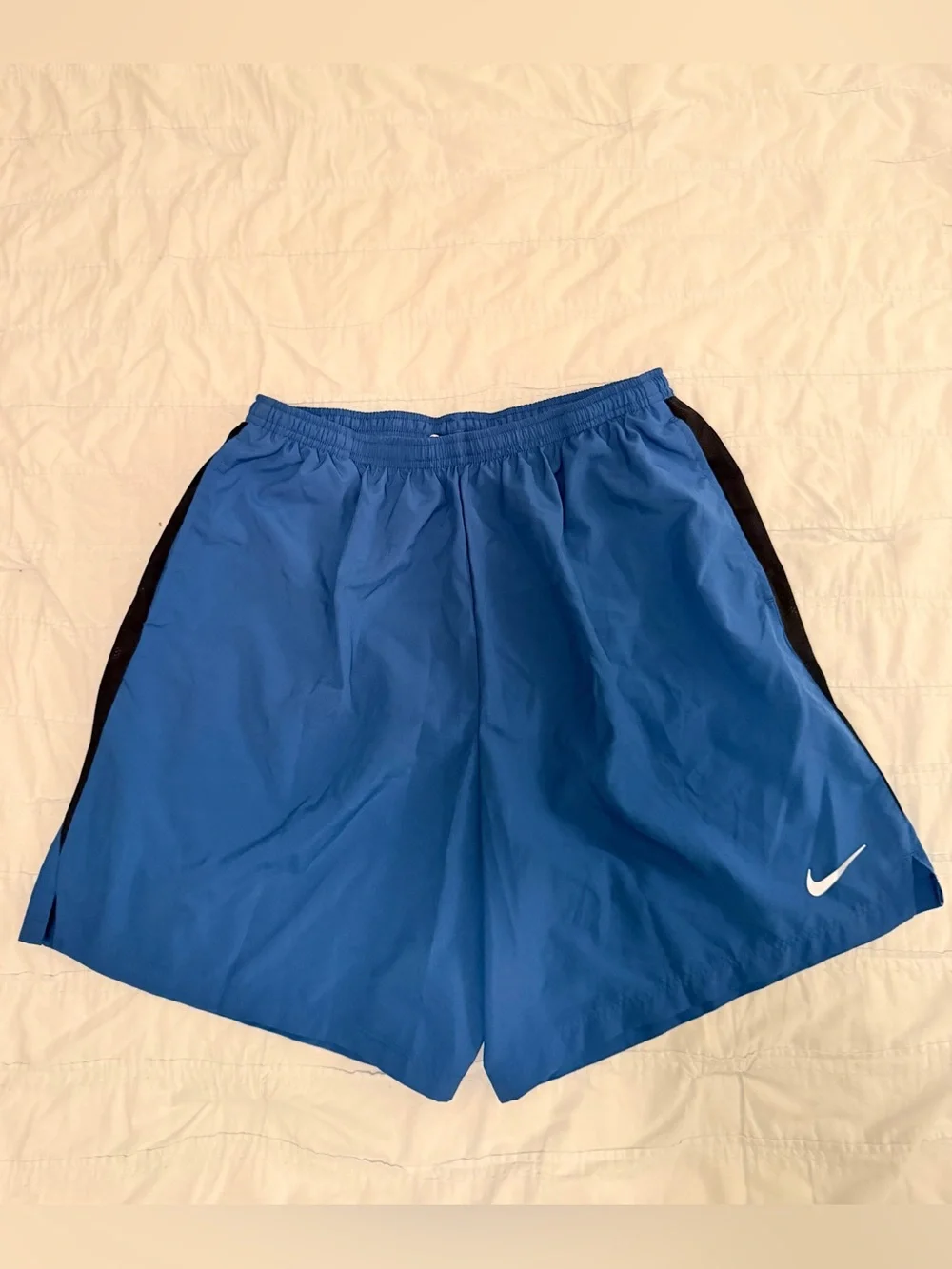 Nike Men’s Royal Blue Athletic Shorts with Black Side Panels